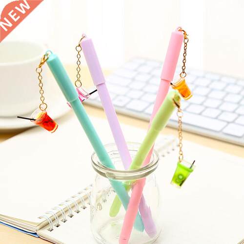 Pretty Cool Kawaii Fruit Juice Pendant Gel Pen Blue Cute St