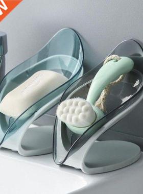 Leaf Shape Soap Dish Bathroom Soap Holder Box Non-slip