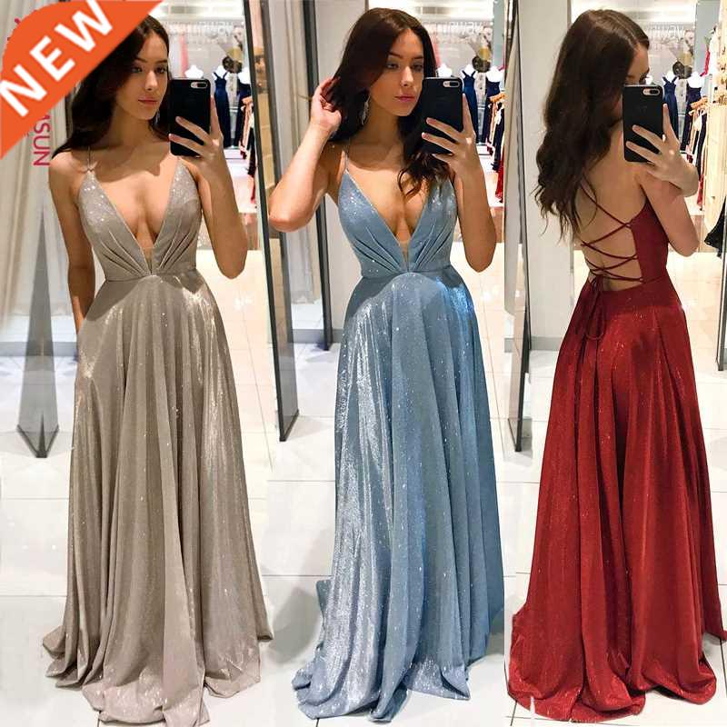 Evening Backless Wedding Dresses欧美婚礼长裙女吊带露背连衣裙图片