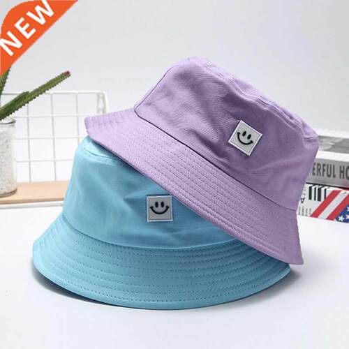 Fashion Women Bucket Hat New Can Colors Smile Face Sun Hat