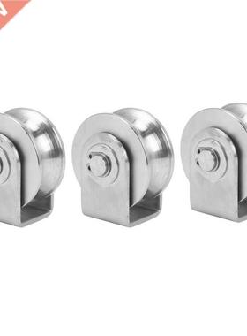 3X 2 Inch Roller Wheel Bearings U Groove Pulley Wheels Detac