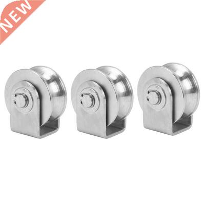 3X 2 Inch Roller Wheel Bearings U Groove Pulley Wheels Detac