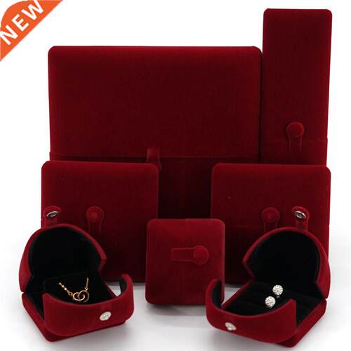 Double open jewelry box wedding ring box Pearl Necklace Ear