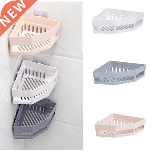Triangular bathroom hole-free wall hanging rack multi-functi