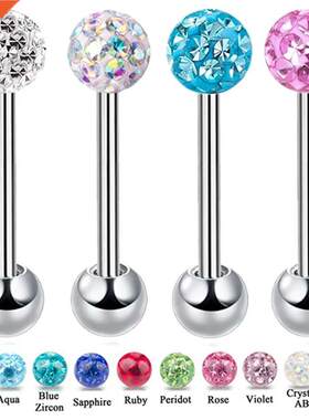 1PC Anti-Allergy Surgical Steel Tongue Rings Women Handmade