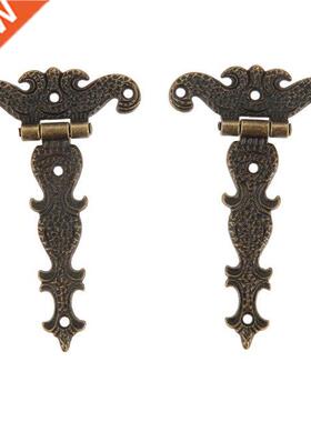 2Pcs Vintage Brass Plated Big Decorative Hinge Cabinet Door