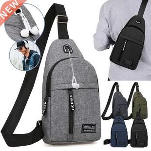 Men Shoulder Bags Nylon Waist Packs Sling Bag Crossbody Outd