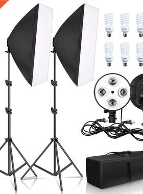 SH Photography Softbox Lighting Kit Four Lamp Softbox Kit 50