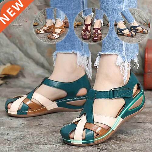 Fashion Women Sandals Waterproo Sli On Round Female Slipper