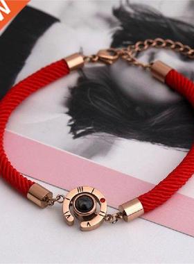 Red rope bracelet 100 languages protion bracelet red