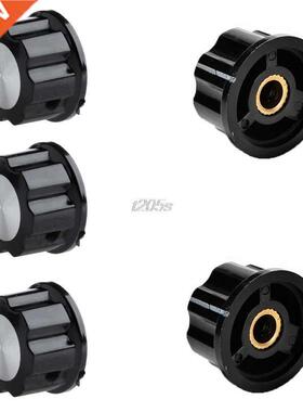 5Pcs New Control Rotary Knob For 6mm Knurled Shaft Potentiom