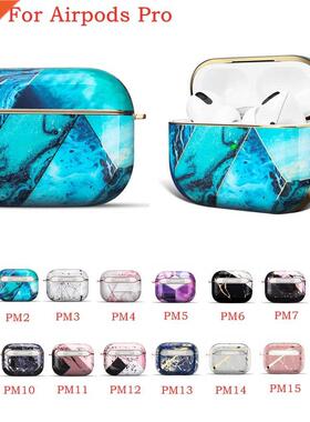 For Airpods Pro case Cute luxury Electroplated marble W