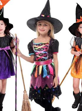 Halloween witch costume daughter children's clothing mesh ca