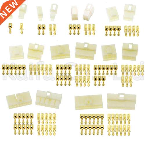 10 set 6.3mm connector 1P/2P/3P/4P/6P/8P pin Electrical 6.3