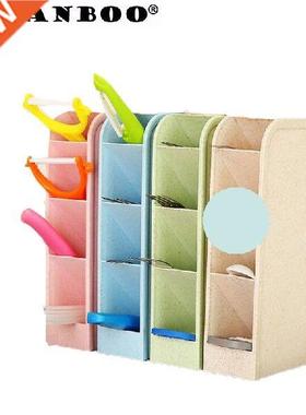 ORGANBOO 1PC Wheat Straw Desktop Storage Box Drawer