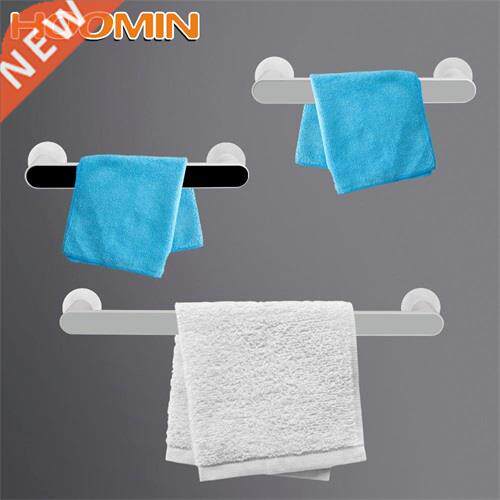 HOOMIN Wall Mounted Bathroom Self-adhesive Towel Rack Towel