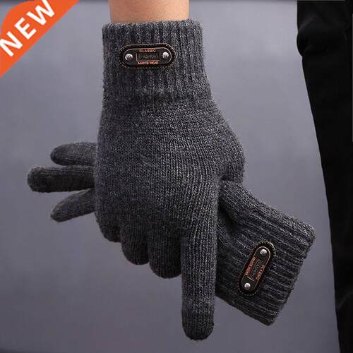 Spring Winter Men Knitted Gloves Touch Screen High Quality W