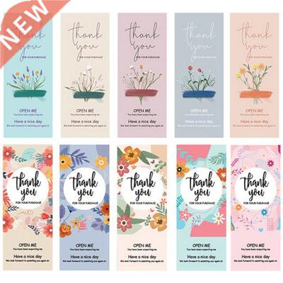 150pcs/roll Flower Pattern Thank You For Your Purchase Stick