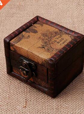 Vintage Wooden Map Storage Box Case Jewellery Cufflinks Ches