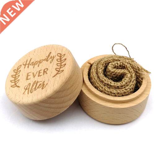 Personalized Engraving Wedding Wooden Ring Box Jewelry