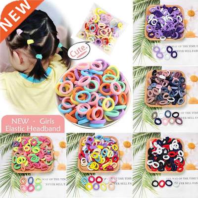 50/100Pcs Girls Elastic Headband Colorful Nylon Small Hair B