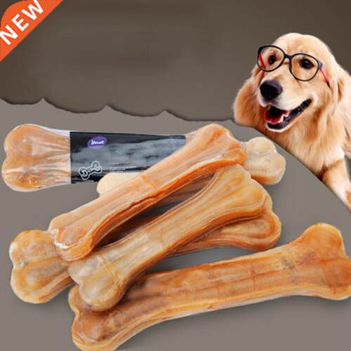 5 Inch Leather Cowhide Bone Molar Teeth Clean Stick Dog Chew