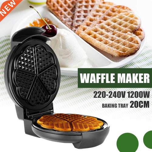 E 1200W Non-stick Electric Cake Waffle Maker Machine Crept