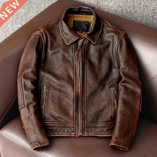 Swallow Tailed Men Leather Jacket Vintage Motorcycle Jackets