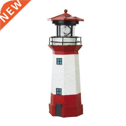 Solar Power LED Lighthouse Light with Rotating Light Beam