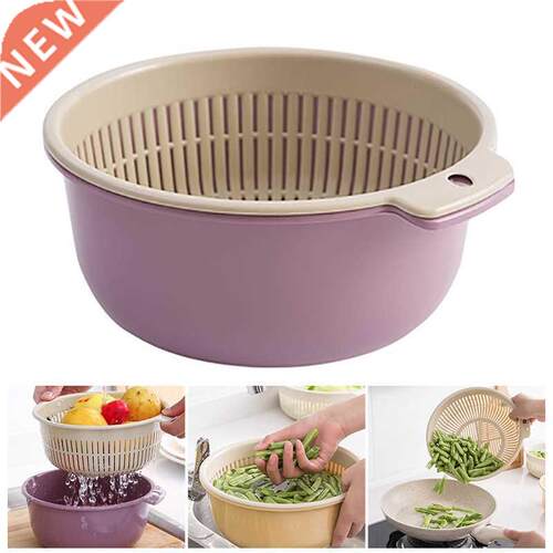 Kitchen Supplies Kitchen Double Drain Basket Fruit Vegetable