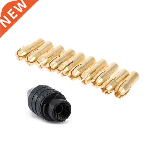 10Pcs Brass Collet Chuck 0.5-3.2mm Drll Chuck 4.8mm Shank+7