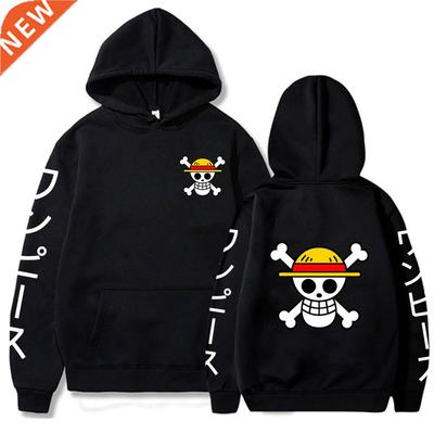 Men's Anime One Piece Luffy Fleece Hoodie Women Winter Manga