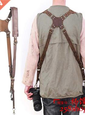 New Camera Strap Leather DSLR Strap Double Shoulder Strap