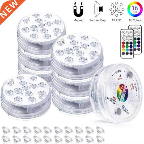 13 LEDs Underwater Light 16 Colors RGB IP68 Waterproof Swimm