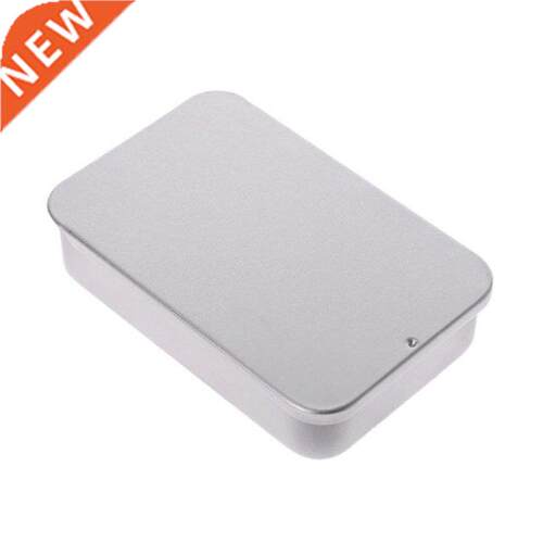 Metal Tin Rectangle Jewelry Storage Box Case Candy Coin Key