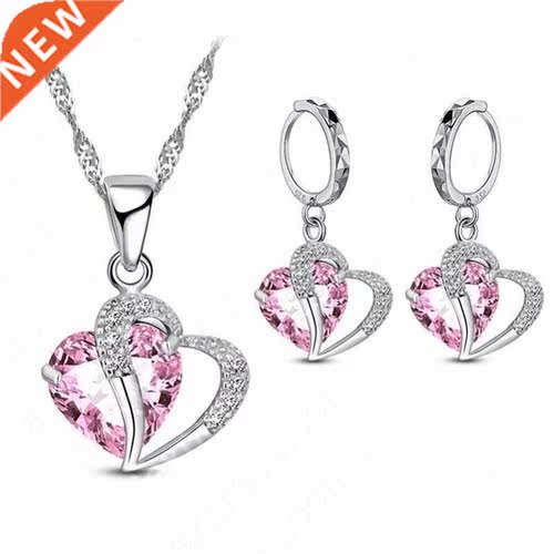 European and American Fashion Women Lovers Heart-shaped Earr