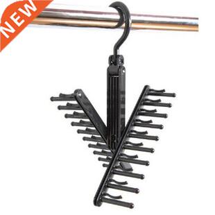 60° Non-slip Holder Hanger Rotating 20 Tie Rack Closet
