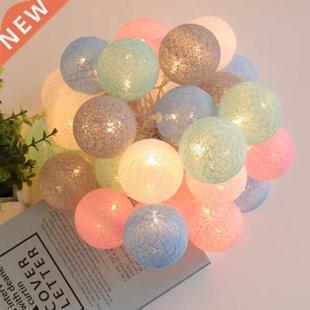 20 Leds Cotton Balls Lights LED Fairy Garland Ball Light for