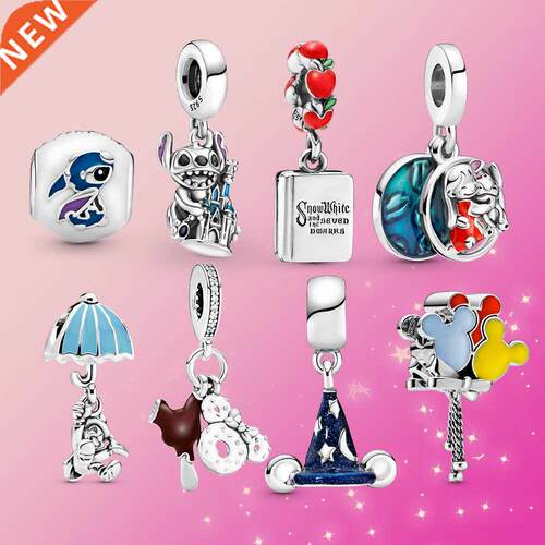 Authentic 925 Sterling Silver charm Stitch Dangle Magic hat