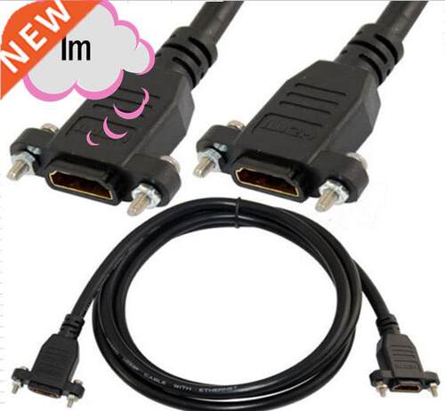 1m 3Ft HDMI female to female panel mount extension Cable