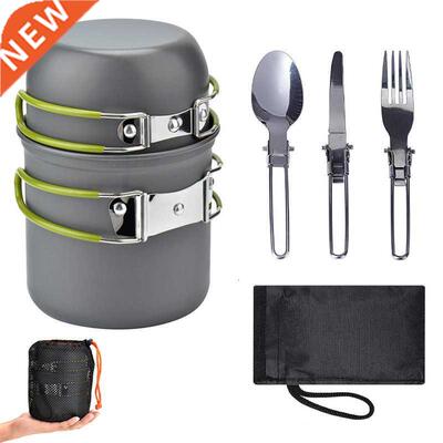 Outdoor Camping Tableware Kit Outdoor Cookware Set Foldable