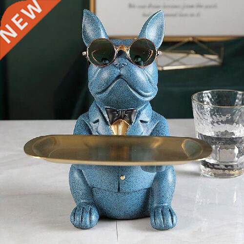 Desktop Decor dog Shaped Storage Basket Resin Ornament