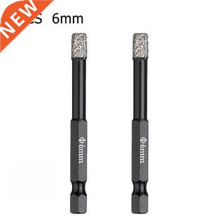 2pcs 6mm Hex Shank Vaccum Brazed Diamond Dry Drill Bits Hole