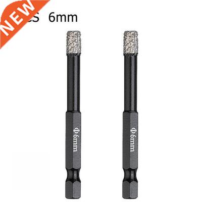 2pcs 6mm Hex Shank Vaccum Brazed Diamond Dry Drill Bits Hole