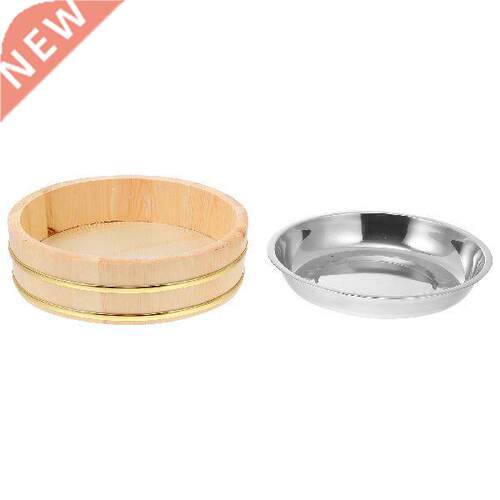 Rice Sushi Tub Bowl Mixing Serving Plate Wooden Salad Food