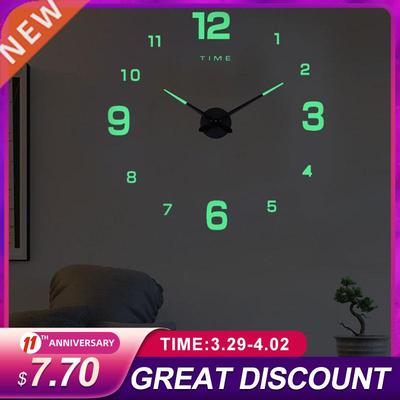 27/37/47 Inch Large Wall Clock Modern Design Watch Digital L