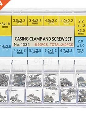 240Pcs Watch Casing Clamp Movement Adapter Securing Screw Wa