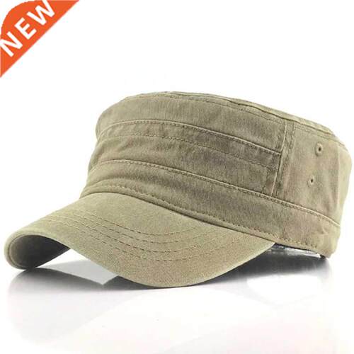 Classic Vintage Flat Top Mens Washed Caps Hat Adjustable Fit
