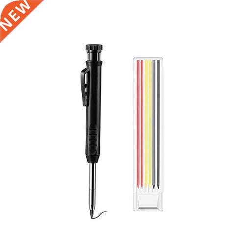 Solid Carpenter Pencil Set With Color Refill Leads Built-in