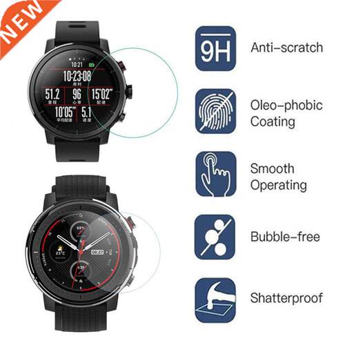 2Pcs 9H Tempered Glass Film For Huami Amazfit Stratos 2/3 G